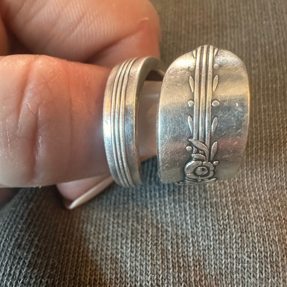 Vintage silver plate spoon ring - Picture 3 of 4